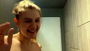 Blonde Teen's Monster Cock Deepthroat Slurps in Outdoor Public Sloppiness