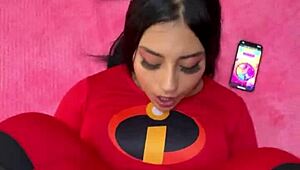 Elastigirl's Halloween Whore Transformation as Incredible Mommy