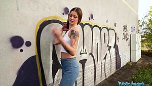 Super Cute Brunette's Tight Pussy Fucked Hard Outdoors By Monster Cock