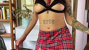 I Seduce Teacher In Classroom For Deepest Fantasy He Fucks Me Horny Colombian Style!