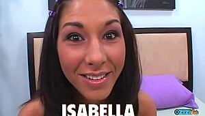 Isabella's Tight Fanny Drilled Hard On Bed By Lucky Stud
