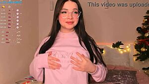 W0wgirls liza teases her petite big tits in cute webcam chat session