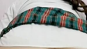 schoolgirl's juicy ass soaks panties from orgasm after school voyeur video