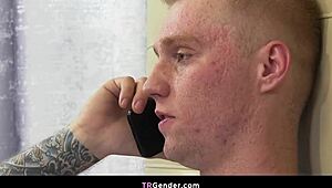 inked shemale luna love moans in bliss from deep anal pounding