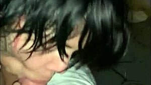 Whoa gorgeous tattooed slut gags chokes on stranger cock in hotel rough deepthroat