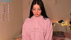 W0wgirls liza teases her petite big tits in cute webcam chat session