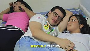 Best friend pounds my 18-year-old stepsister's big ass tight pussy pov creampie while i watch close-up