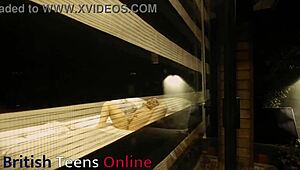 Curvy neighbor teen fingers huge tits and ass in solo exhibition flash