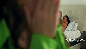 Roommate Caught Confronting Noise Turns Lesbian in Dorm Seduction
