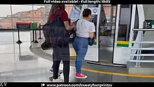 i'm takin off my sweaty shoes n socks on medellin cableway part 1 whew finally