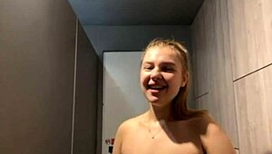 Blonde Teen's Monster Cock Deepthroat Slurps in Outdoor Public Sloppiness