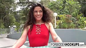 food delivery guy catches step-sibs and joins their hot banging frenzy!