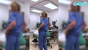 fit nurse milf caught fingering wet pussy now FIRED from hospital