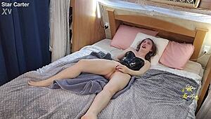 first time squirting with two shaking screaming orgasms using my vibrator