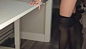 Hey babe, listen to this sexy young brunette poetess moan her verses with those legs spread wide