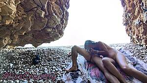 imagine flashing your pussy on nudist beach then risking public fuck and blowjob from stranger