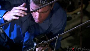 Vintage Blonde Strips Clothes Ripped For Wild Fuck