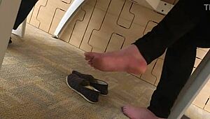 Intense Hidden Candid Feet Fetish Voyeur Tease