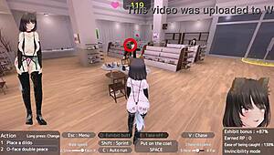 exhibitionist slut masturbates dildo in store humiliating herself publicly!