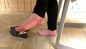 Intense Hidden Candid Feet Fetish Voyeur Tease