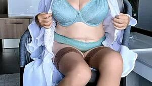 Obey your elegant goddess in POV domination as she fingers to big tits orgasm