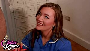 omg teen nurse i cant believe im sucking this patient cock so good 😩💦