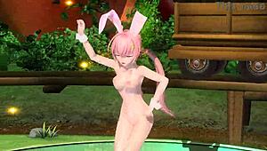 omg megurine luka's nude bunny costume is so hot i cant stop staring!!