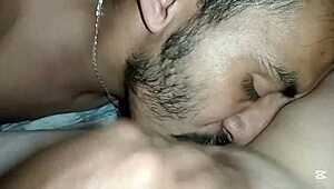 Skinny hairy mature Colombian milf with huge natural tits and big clit rides cock doggystyle in homemade voyeur video