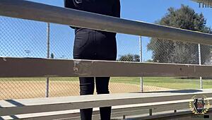 Yolanda yamz takes Rome major's pounding in curvy outdoor park doggystyle frenzy!