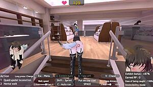 exhibitionist slut masturbates dildo in store humiliating herself publicly!