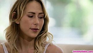Lesbian Babe Fingers and Eats Young Milf Coach's Wet Pussy Kissing Big Tits