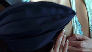 linsey mckenzie and puma swede scissor in stockings on flight?