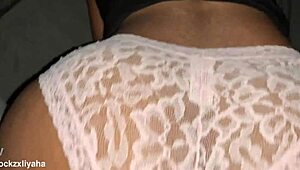 nasty quickie ends with thick creampie in big ass bent over
