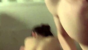 She gets an OIL MASSAGE from college couple then CUMSHOT all over her OILED legs and body