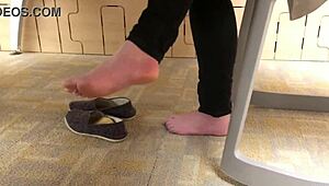 Intense Hidden Candid Feet Fetish Voyeur Tease