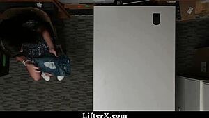 shoplifting teen seduced by older cop for garage doggystyle punishment