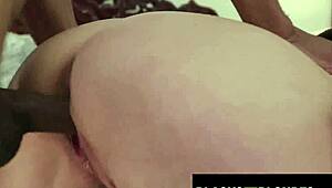 Landlady Gigi Dior spies big black cock tenant stroking, mounts for interracial ride