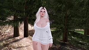blonde honey hood dances teases then rides huge interracial cock vibrator. wild toy sex party