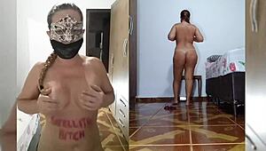 Red Lingerie Panties Sweater Striptease Full Video