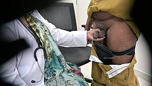 indian lady doctor, you satisfying that patient's desires on hidden cam?