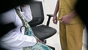 indian lady doctor, you satisfying that patient's desires on hidden cam?