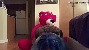 me grinding my ebony body on teddy's lap seductively feels naughty