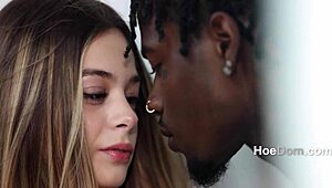 Her tiny frame takes damion dayski's massive size like a pro