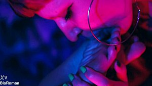 these horny bisexual latina redhead brunettes worship feet deepthroat gag on toes tickle domination
