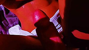 Monster cock pounds fuck doll pussy slow motion before massive cumshot explosion
