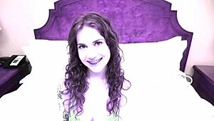imagine braces teen with massive natural tits dropping to her knees for cock