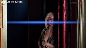 Blonde Swingers Fuck Anal Creampie in Night Club Heels