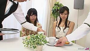 skinny japanese stepsis with tiny tits seduces into wild uncensored mmff swinger creampie orgy