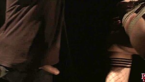 barbie pink bound and punished squirts while sucking dick in bdsm humiliation!!