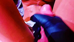 Monster cock pounds fuck doll pussy slow motion before massive cumshot explosion